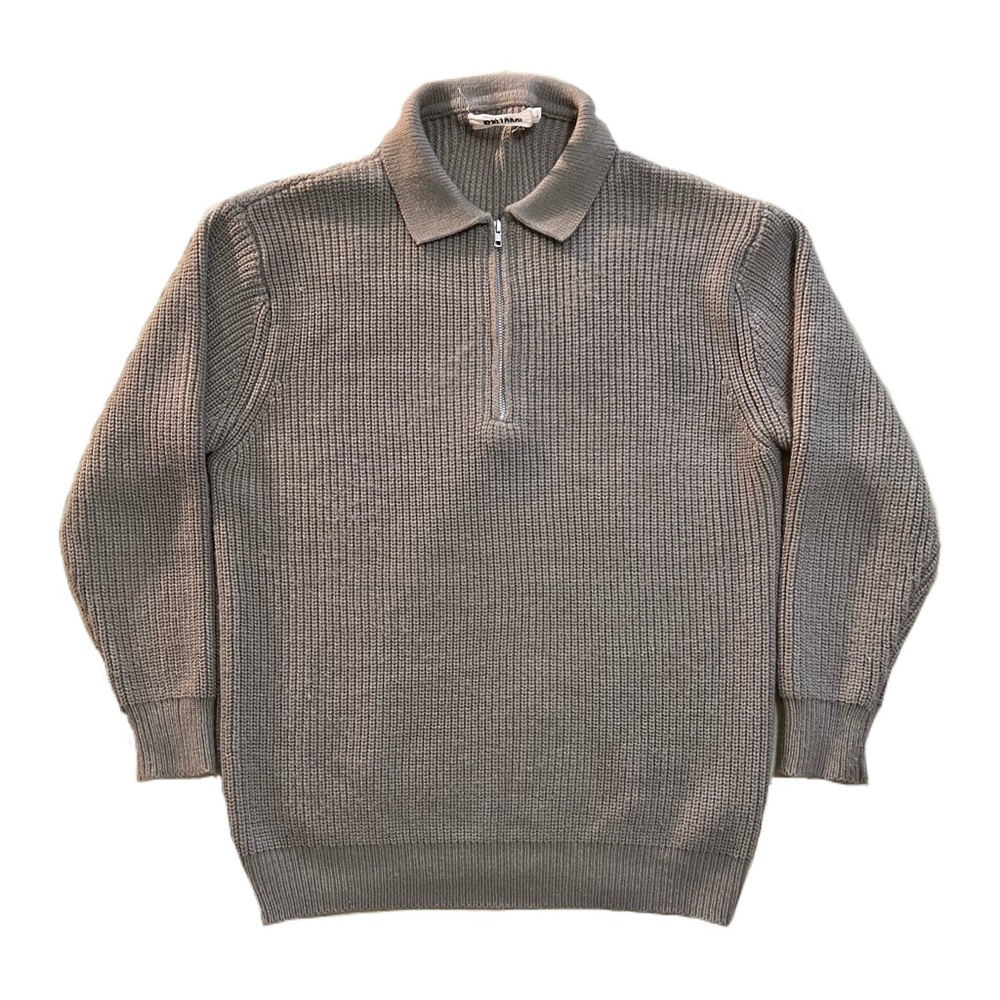 REALTAKAI NO. 6151 KNITTED HALF ZIP-UP COLLAR SWEATER